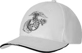 White Deluxe Eagle, Globe & Anchor Low Profile Cap