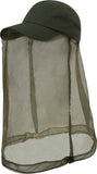 Olive Drab Operator Cap With Mosquito Net