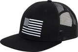 White / Black US Flag Trucker Cap