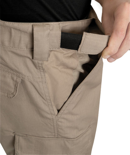 Khaki - Tactical 10-8 Lightweight Field Pants - Poly Cotton Spandex Rip-Stop - Zipper Fly