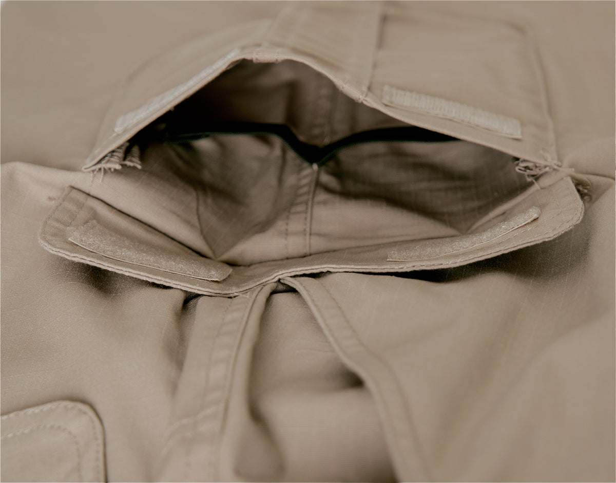 Khaki - Tactical 10-8 Lightweight Field Pants - Poly Cotton Spandex Rip-Stop - Zipper Fly