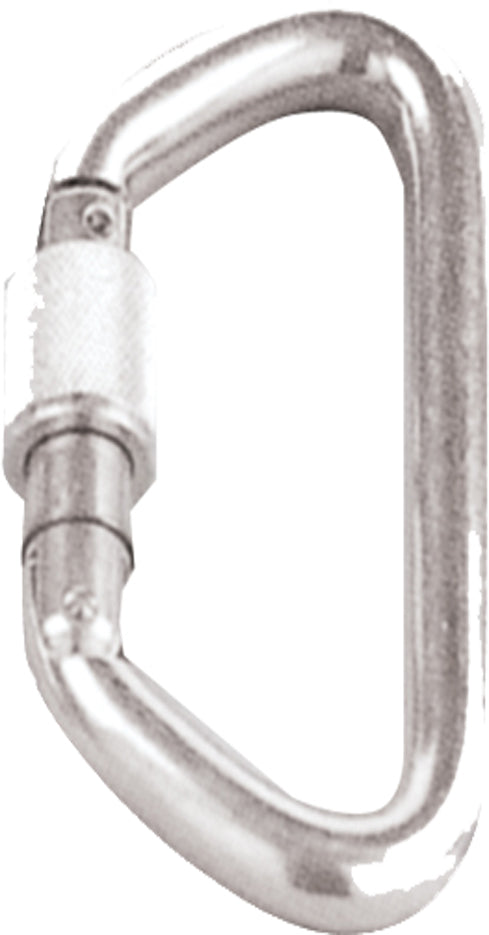 Silver Locking D Carabiner