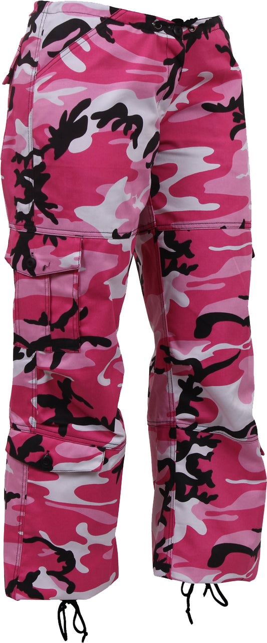 Pink Camo - Womens Paratrooper Colored Camo Fatigues