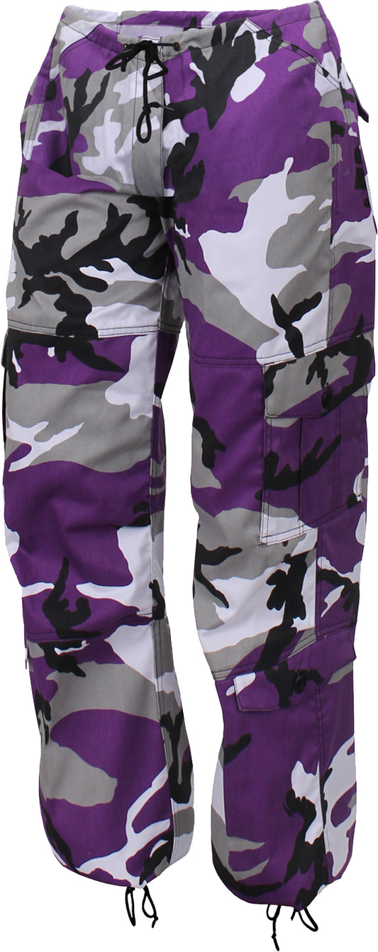 Ultra Violet Camo - Womens Paratrooper Colored Camo Fatigues