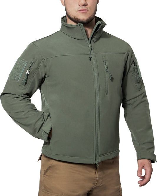 Olive Drab Stealth Ops Soft Shell Tactical Jacket