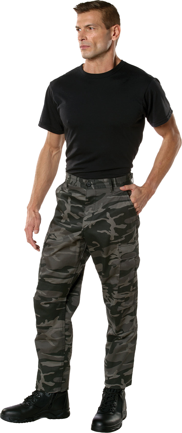 Black Camouflage Color Camo Tactical BDU Pants
