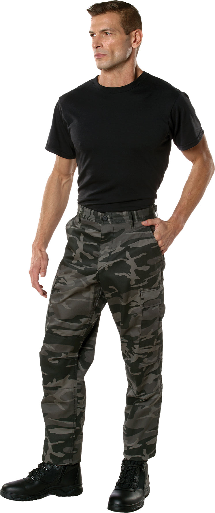 Sneakers Camo Pants And Black Top Shoes T Shirt With Camouflage