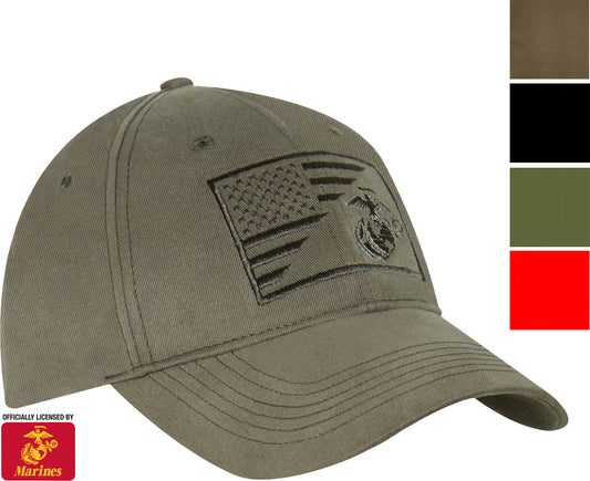 USMC Eagle, Globe and Anchor / US Flag Low Pro Cap