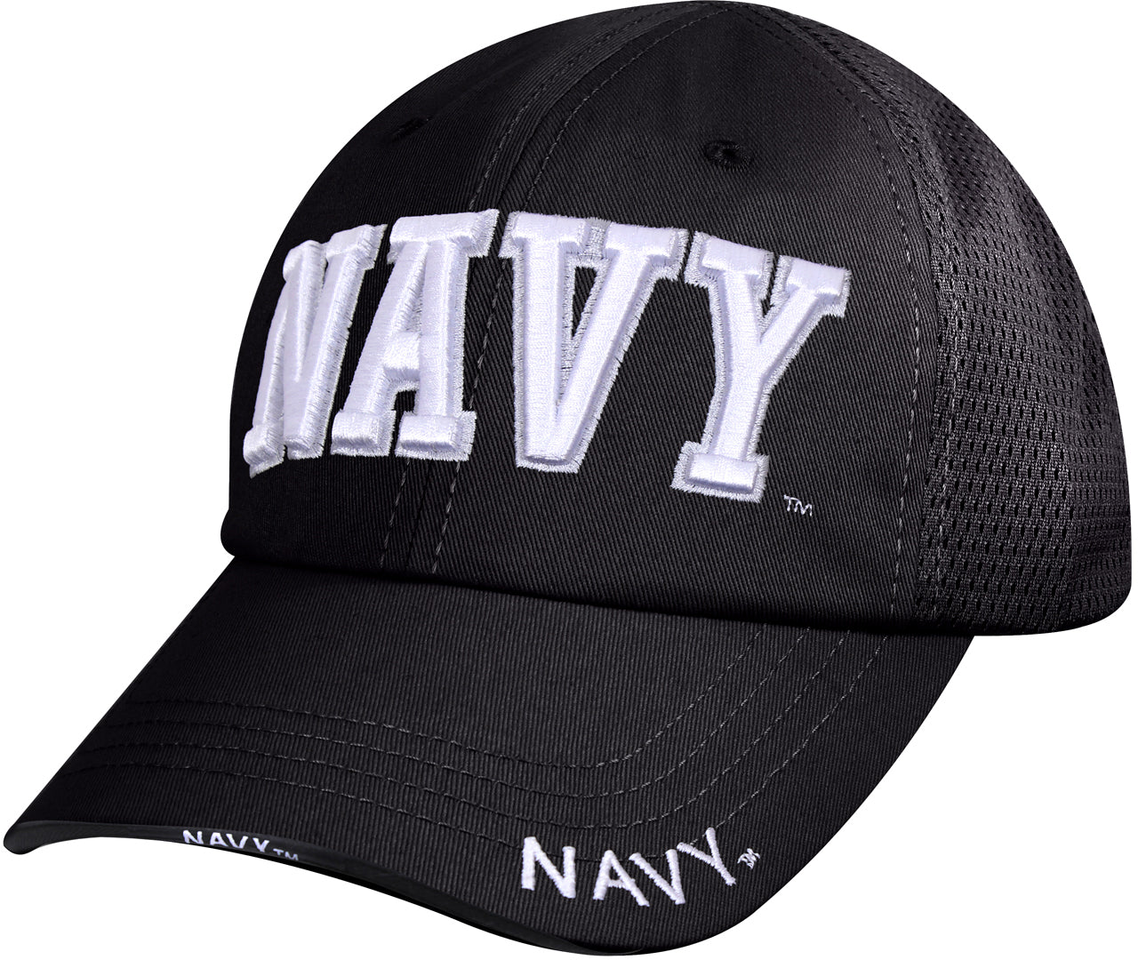 Black - Navy Mesh Back Tactical Cap