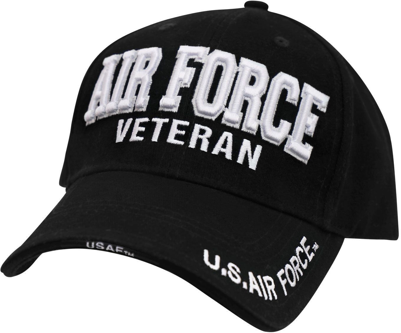Air Force Black Deluxe Low Profile Veteran Cap