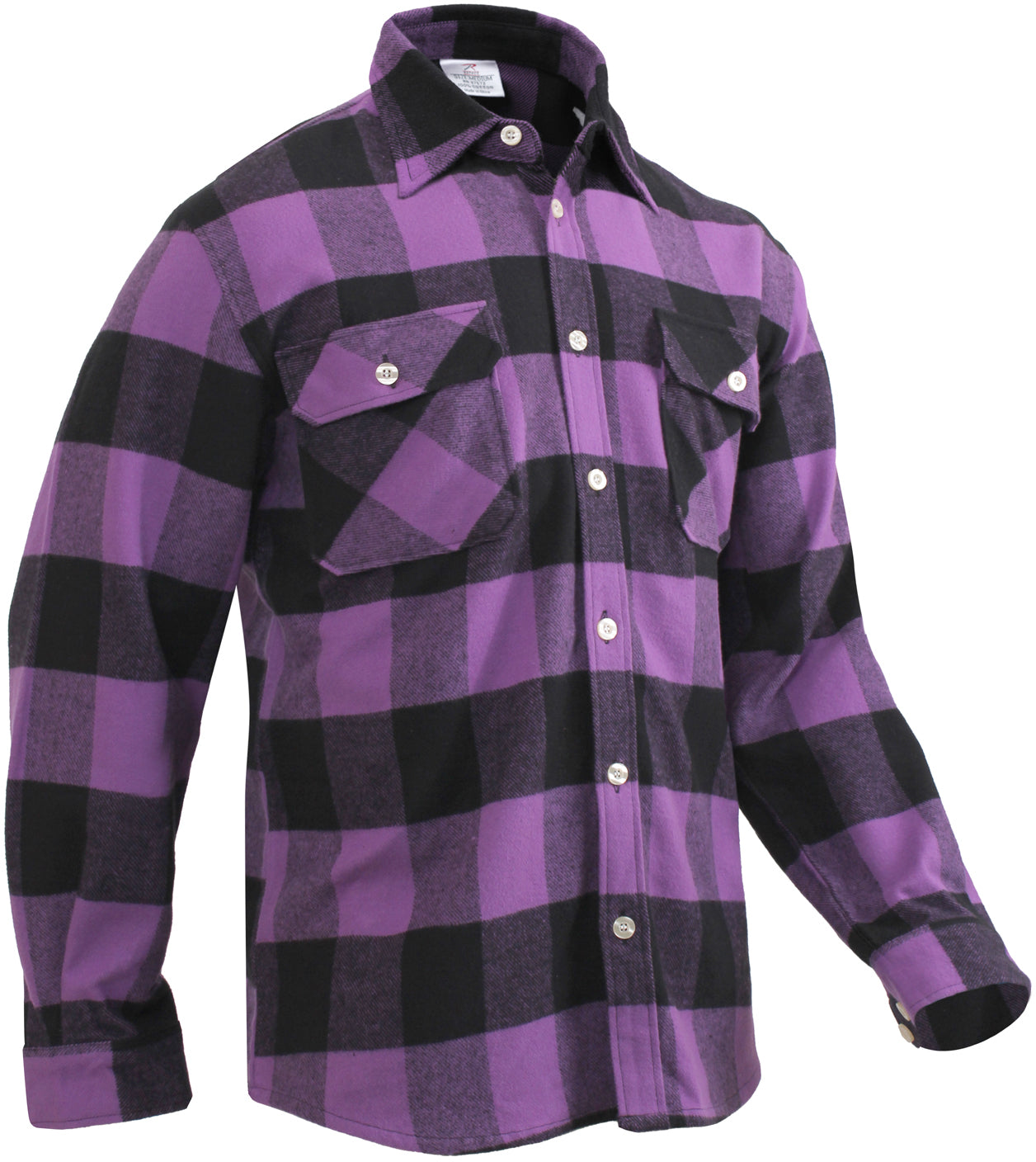 Purple Plaid - Extra Heavyweight Buffalo Plaid Flannel Shirt