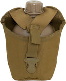 Coyote Brown - MOLLE Compatible 1 Quart Canteen Pouch / Cover