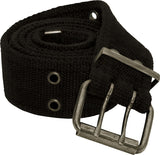 Black - Military GI Vintage Style Pistol Belt - Cotton