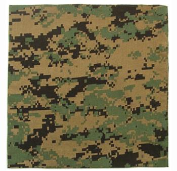 Digital Woodland Camouflage - Military Jumbo Bandana 27 in. x 27 in.