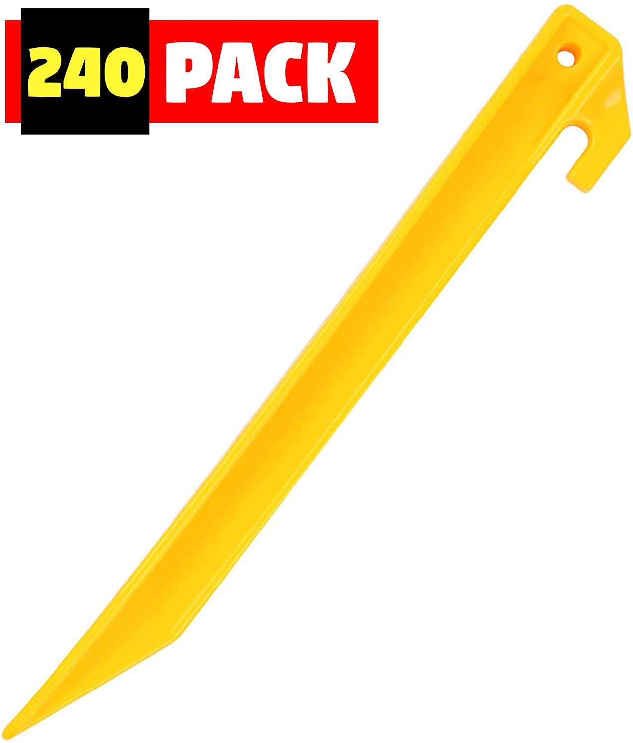 240 Pack Yellow Tent Stakes 9