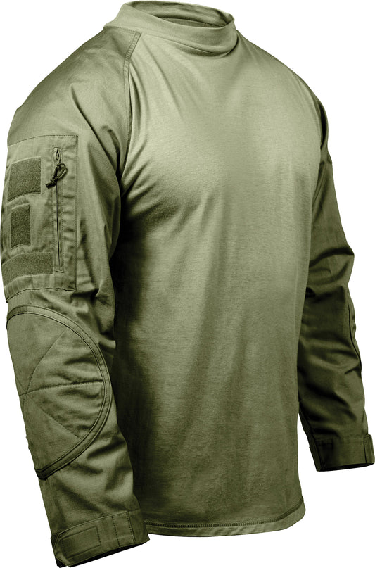 Olive Drab - Tactical Combat Shirt Paintball Airsoft Base Layer Top - NYCO - Men's