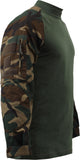 Woodland Camo - Tactical Combat Shirt Paintball Airsoft Base Layer Top - Men's