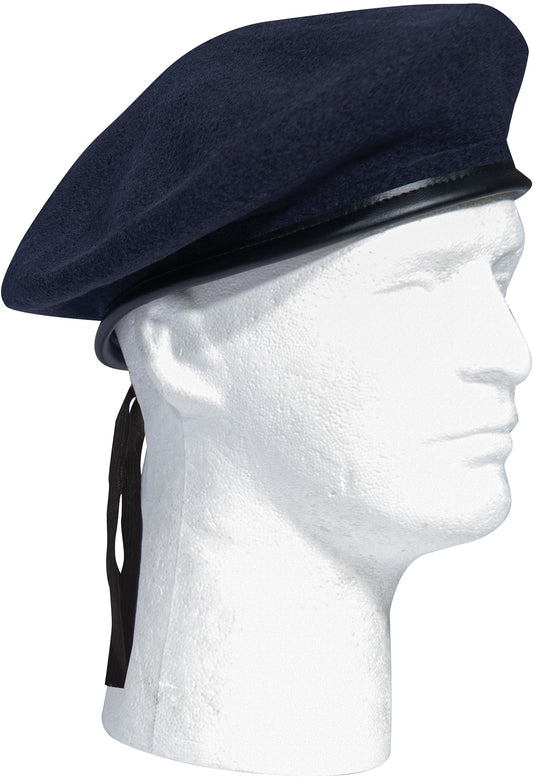 Navy Blue - Military Monty Beret - Wool/Nylon
