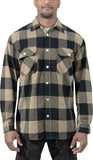 Coyote Brown Plaid Extra Heavyweight Buffalo Plaid Flannel Shirt