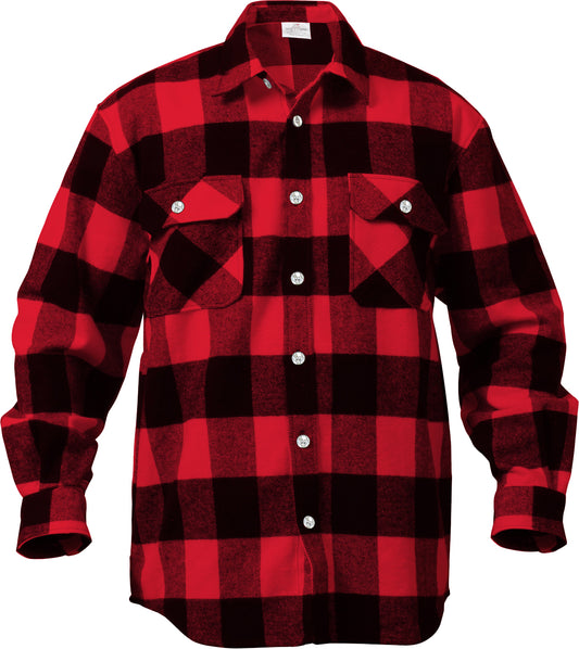 Red Plaid - Extra Heavyweight Buffalo Plaid Flannel Shirt