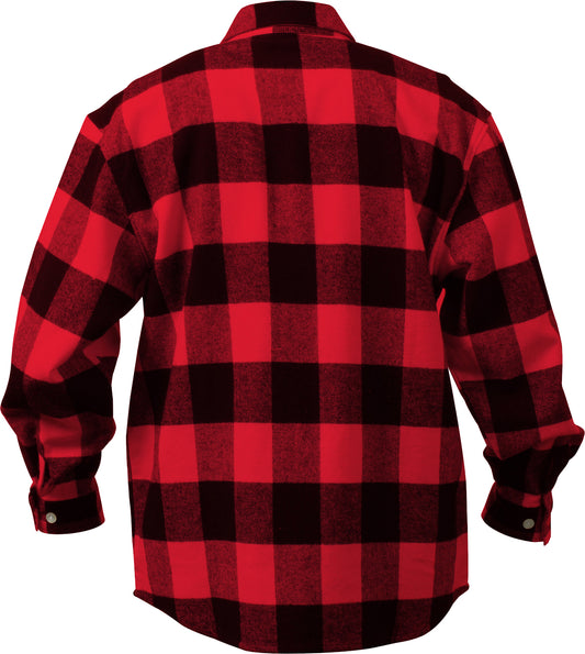 Red Plaid - Extra Heavyweight Buffalo Plaid Flannel Shirt