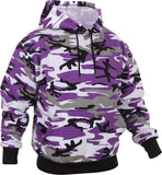 Ultra Violet Camo Pullover Hooded Sweatshirt