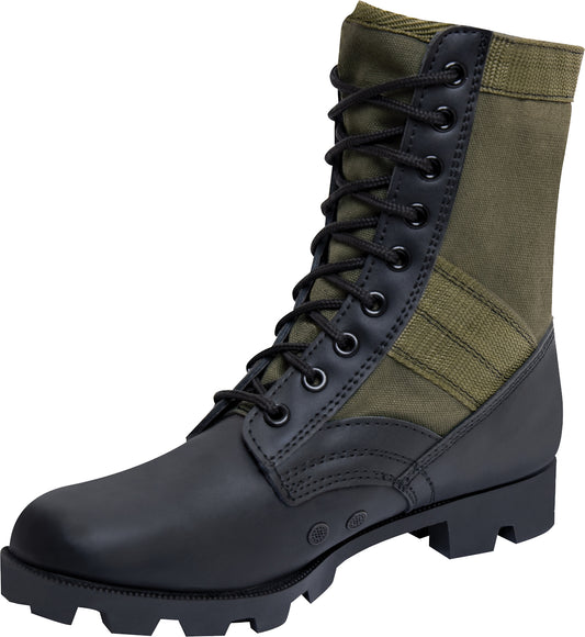 Olive Drab - Vietnam Style Jungle Boots Tactical Combat Military Hiking Outdoor Panama Sole