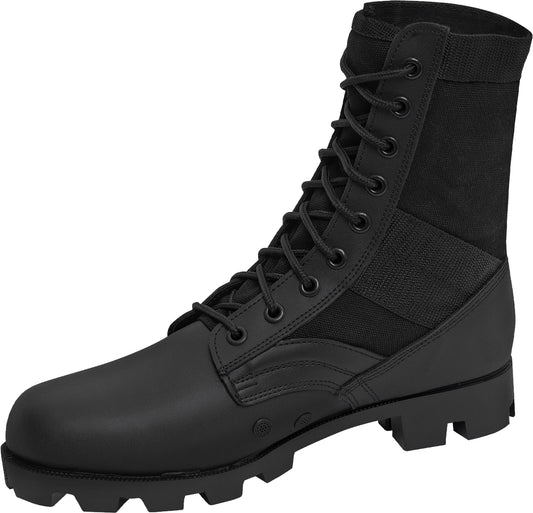 Black - Vietnam Style Jungle Boots Tactical Combat Military Hiking Outdoor Panama Sole