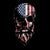 Black Bearded Skull Concealed Carry Stylish and Functional Hoodie with US Flag