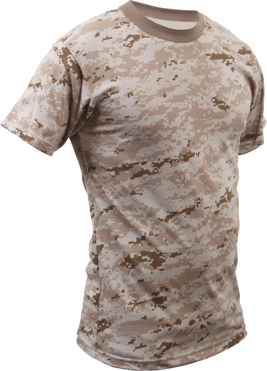 Desert Digital Camo - Tactical Short Sleeve T-Shirt, Poly/Cotton
