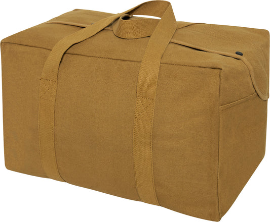 Coyote Brown - Canvas Parachute Cargo Bag Medium Carry Duffle Bag 40L