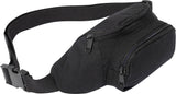 Black Crossbody Fanny Pack Canvas Sport Belt Strap Quick Release Buckle Bag