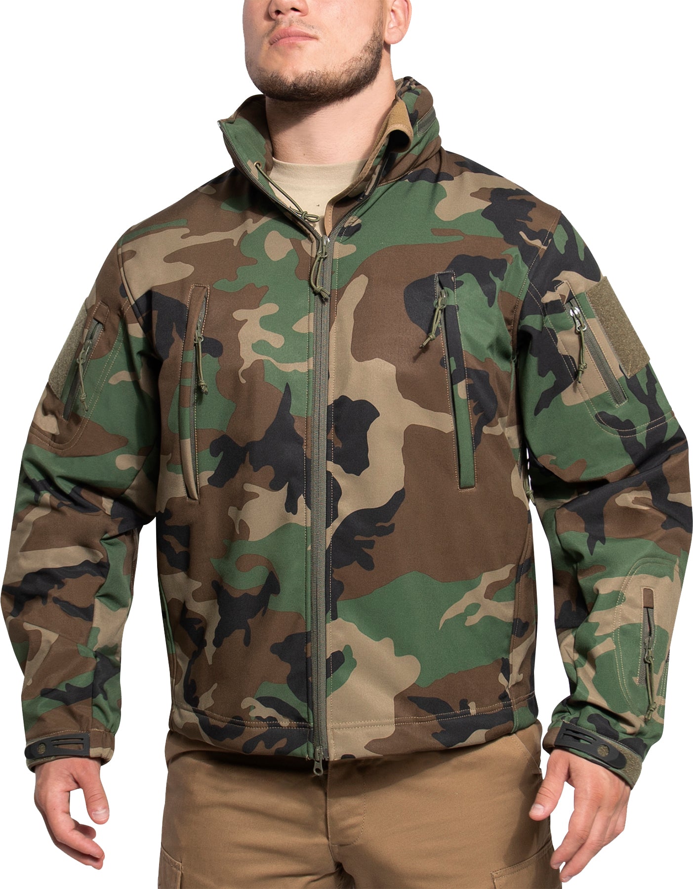 Woodland Camo - Concealed Carry Soft Shell Jacket