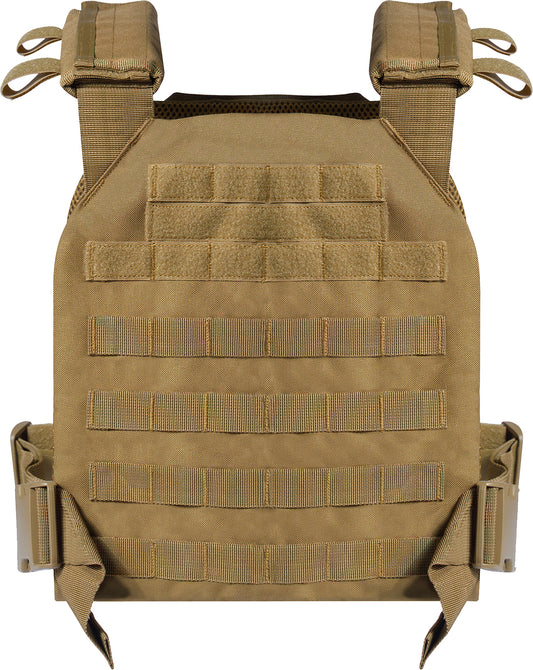 Plate Carrier Vest MOLLE Low Profile Tactical Adjustable Lightweight Combat Vest