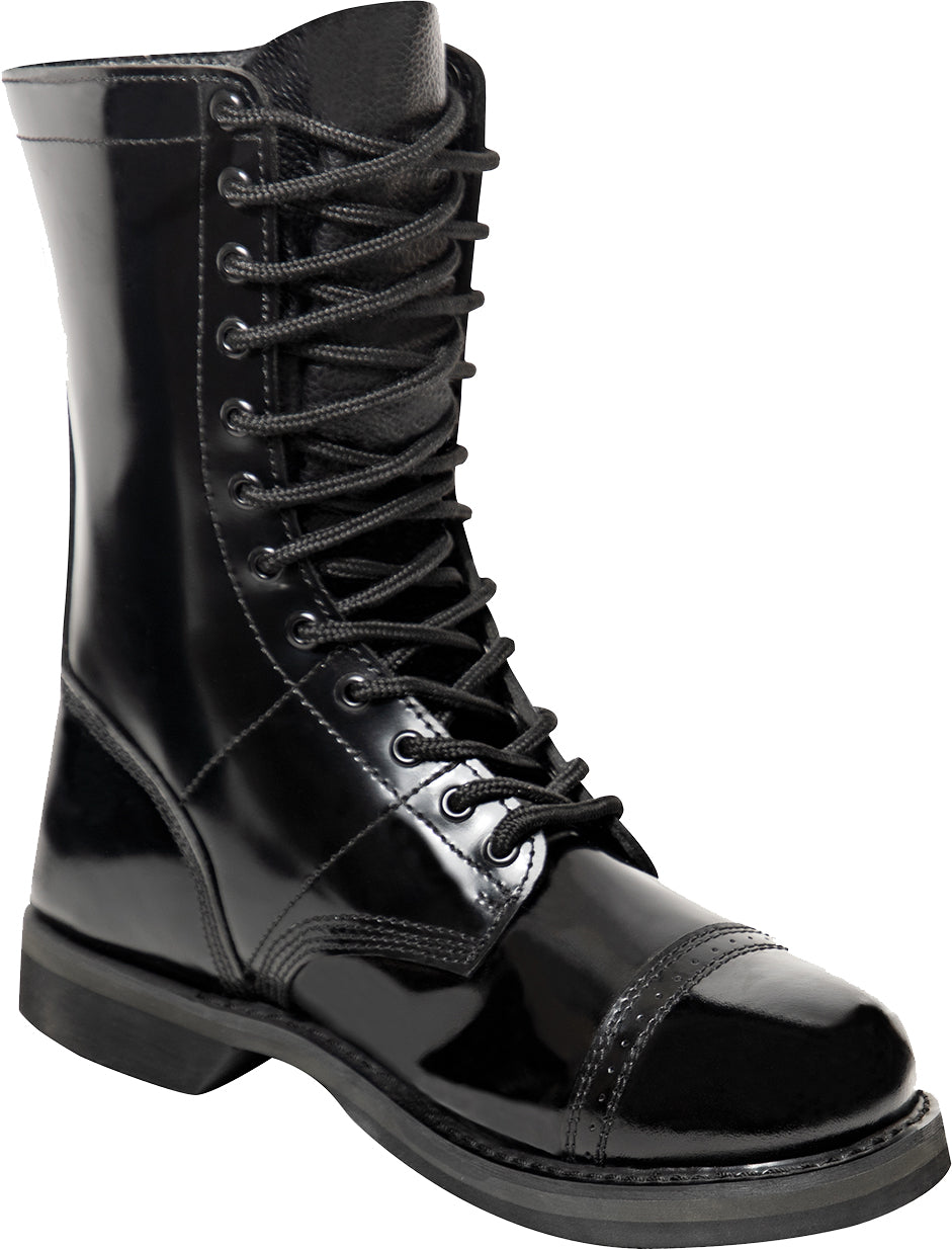 Black Leather Jump Boot - 10 Inch