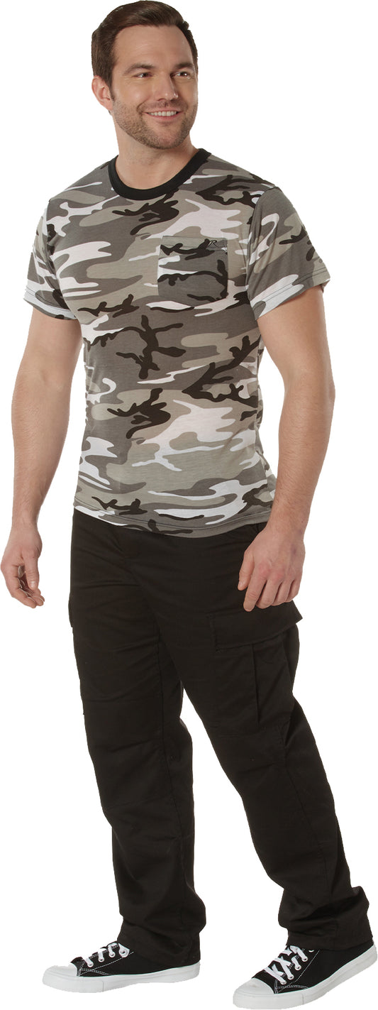 City Camo - Tactical Moisture Wicking Short Sleeve Pocket T-Shirt, Polyester
