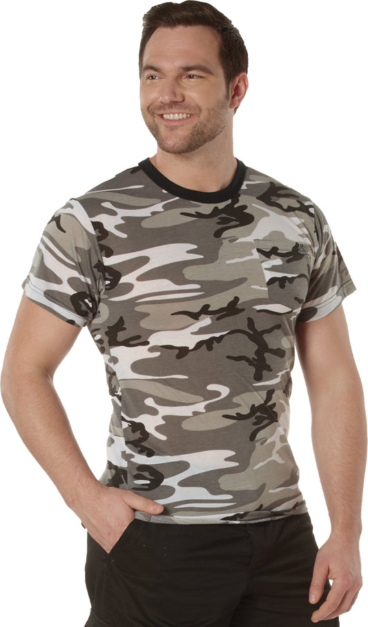 City Camo - Tactical Moisture Wicking Short Sleeve Pocket T-Shirt, Polyester