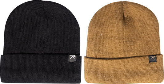 Deluxe Fine Knit Acrylic Watch Cap Fleece-Lined Warm Beanie Hat with Rothco Tag