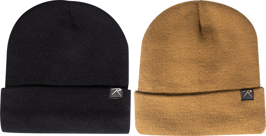 Deluxe Fine Knit Acrylic Watch Cap Sherpa-Lined Warm Beanie Hat with Rothco Tag