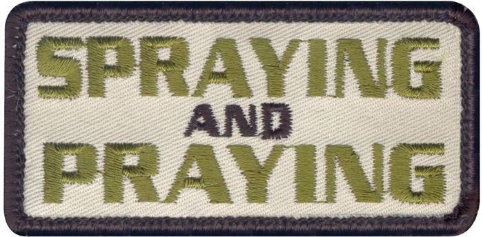 Spraying and Praying Embroidered Morale Patch