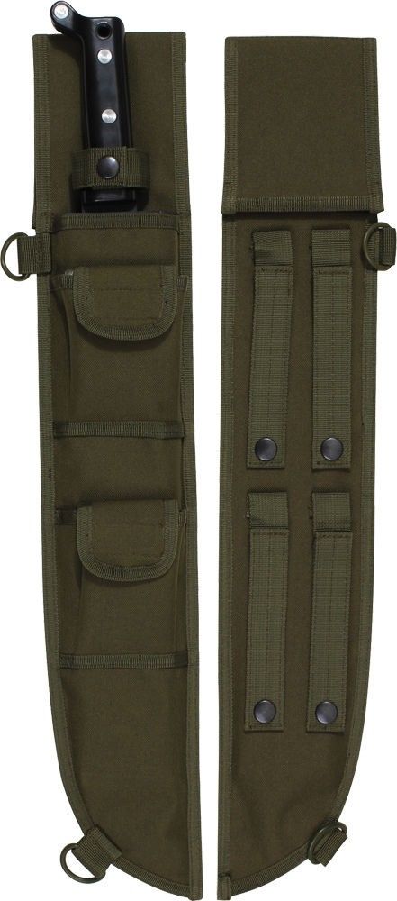 Olive Drab - Tactical MOLLE Machete Sheath Case Cover 18"