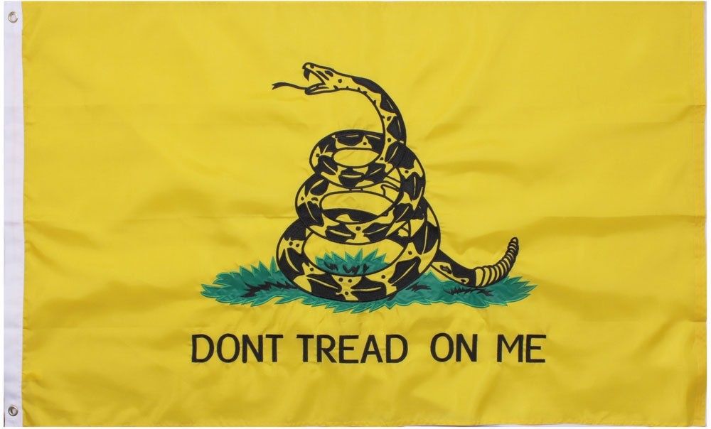 Dont Tread On Me Embroidered Deluxe Flag 3' x 5'