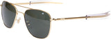 American Optical AO Eyewear Gold Frame 55MM Green Lenses Original Pilots Sunglasses