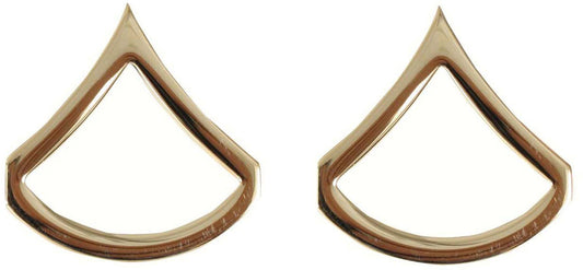 Polished Gold Private First Class United States Army Rank Insignia Pin