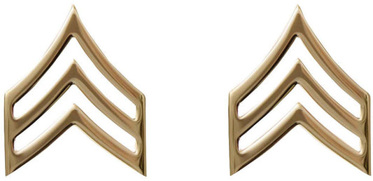 Polished Gold Sergeant United States Army Rank Insignia Pin