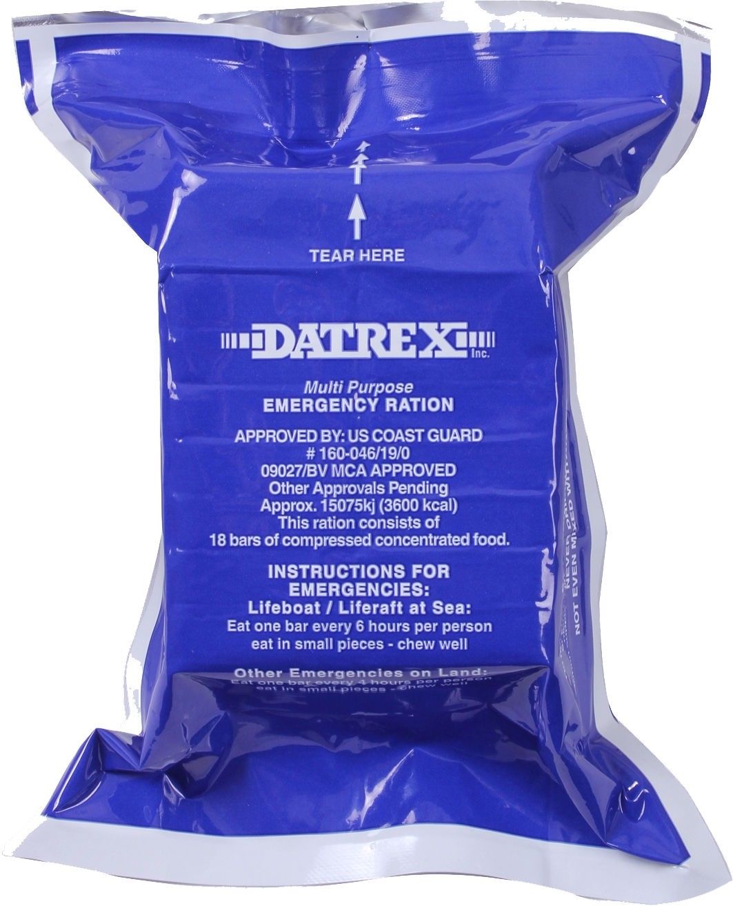 DATREX 3600 Calories Emergency Food Ration Coconut MRE Bars - 18 Bars Per Pack