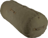 Olive Drab Cotton Canvas Side Zipper Sports Gym Traveling Duffle Bag