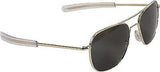 American Optical AO Eyewear Gold Aviator Pilot Sunglasses Air Force Grey Lenses With Case