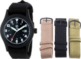 Smith & Wesson Black Water Resistant Military Interchangeable Band Watch Set