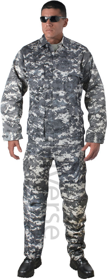 Subdued Urban Digital Camouflage Military BDU Cargo Fatigue Uniform